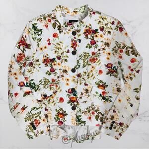 Disney Alice in Wonderland Floral Summer 100% Cotton Women's Jacket Size L